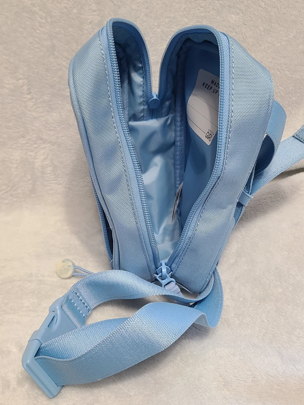 Athleta Girl Sky Blue Casual Travel Mini Fanny Pack Waist Belt Bag